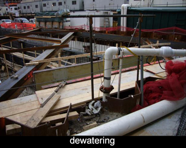 use of corner braces to support  steel sheet piling
